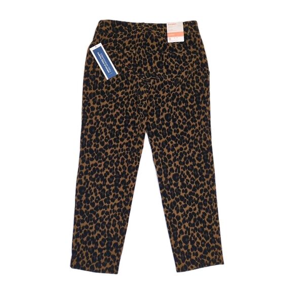 Old Navy Harper Mid Rise Pants Womens Sz 0 Leopard Cheetah Brown Black 28x25 NWT - Picture 5 of 13